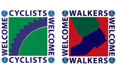 Cyclists and walkers welcome